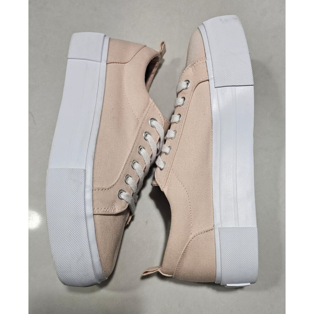 H&M Divided Pink Platform Sneakers Women’s Size 7 EU 38 Canvas Casual Shoes